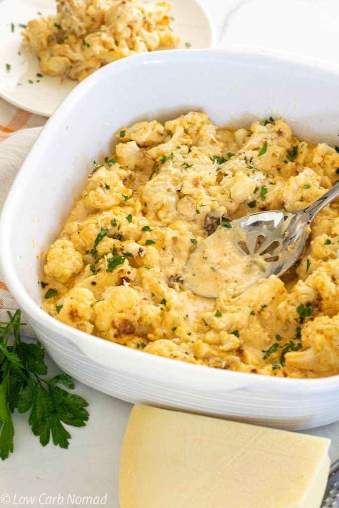 Cauliflower with cheese sauce