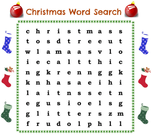 christmas-word-search • Low Carb Nomad