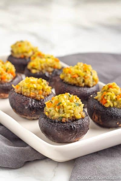 Baked Low Carb Keto Stuffed Mushrooms • Low Carb Nomad