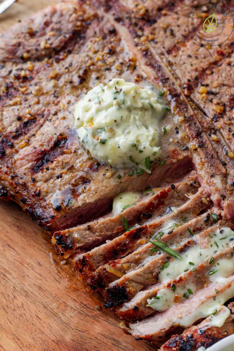 Grilled Steak with Rosemary Garlic Butter • Low Carb Nomad