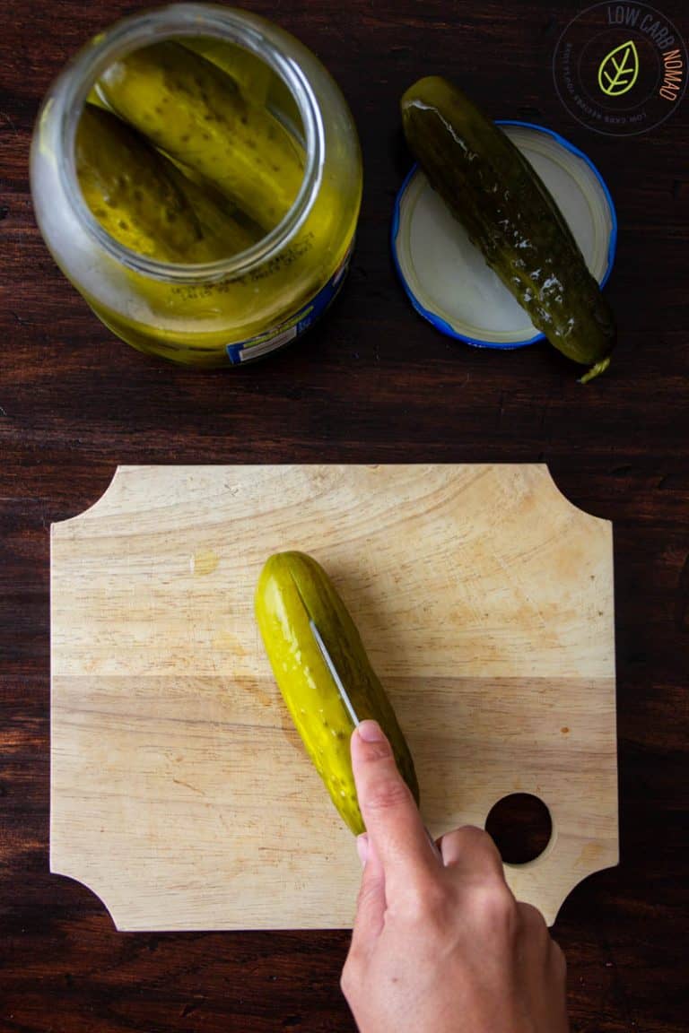 Hot Dogs with Pickle Keto Hot Dog Bun • Low Carb Nomad