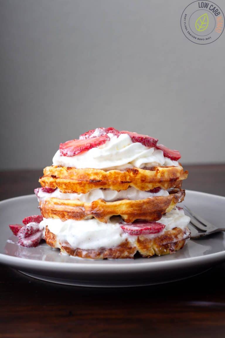 Strawberry Shortcake Chaffles • Low Carb Nomad