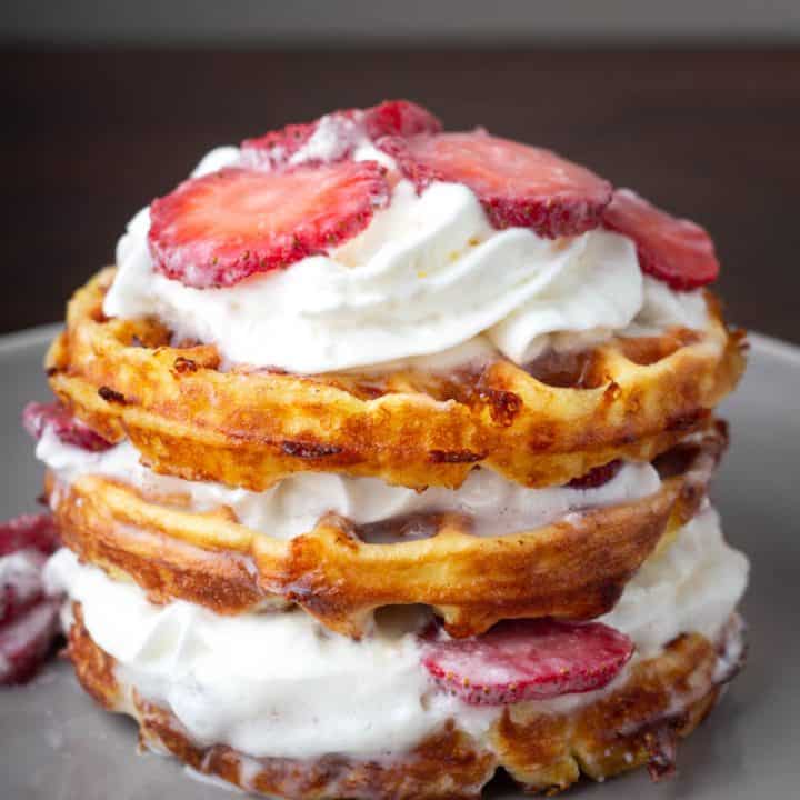 Strawberry Shortcake Chaffles • Low Carb Nomad