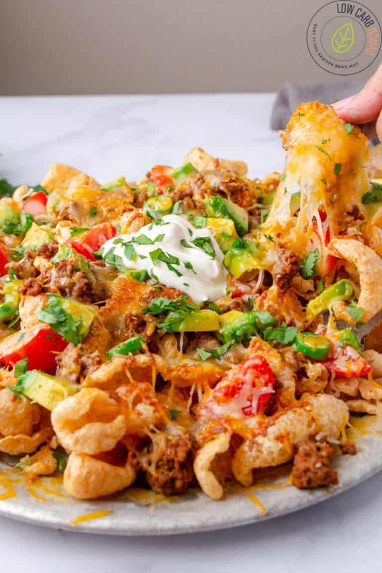 Easy Keto Nachos with Pork Rinds • Low Carb Nomad