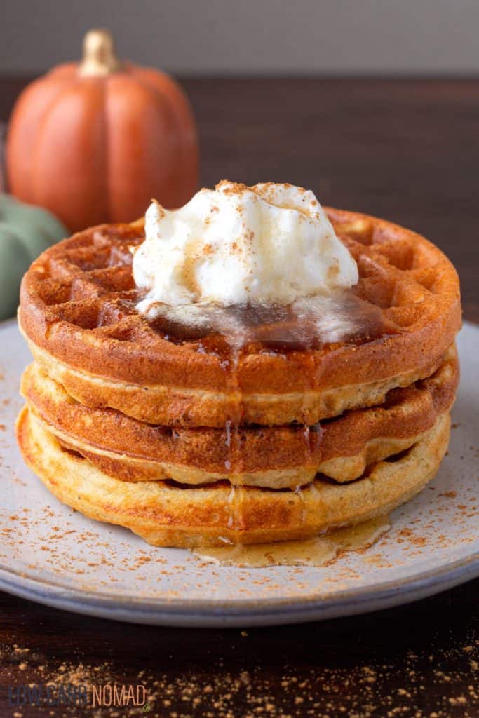 Easy Keto Pumpkin Spice Chaffle Recipe Recipe • Low Carb Nomad