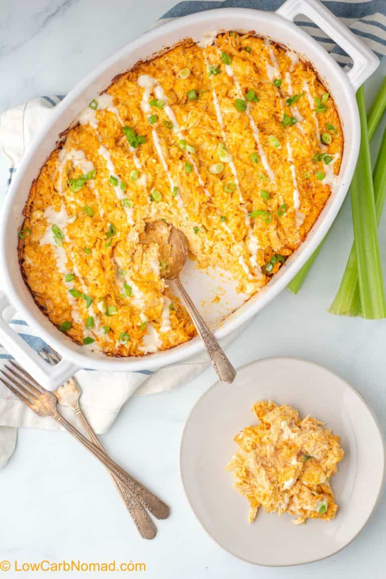 Low Carb Buffalo Chicken Casserole