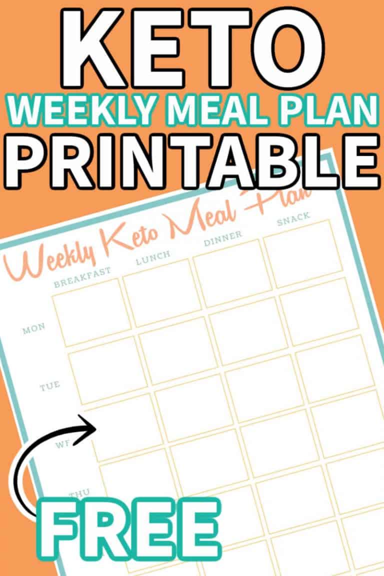 Low Carb Keto Weekly Meal Plan Printable • Low Carb Nomad