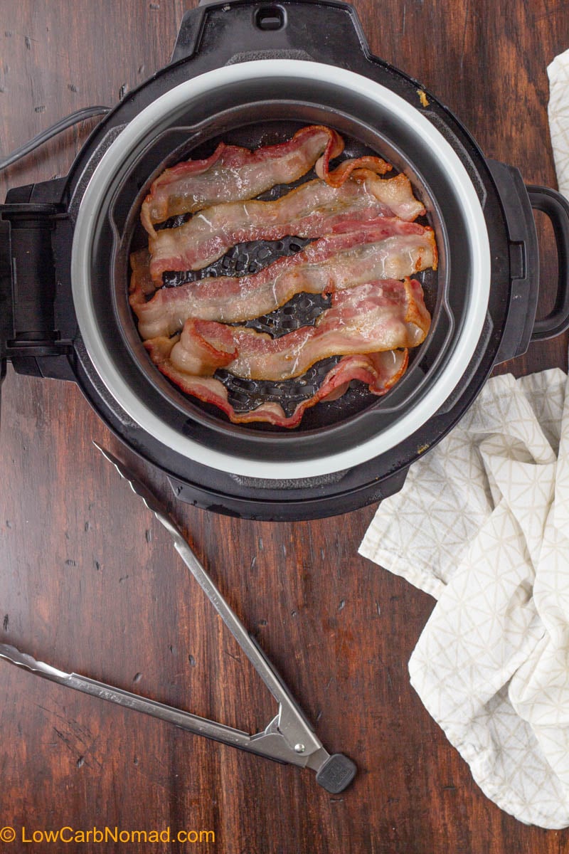 The Best Air Fryer Bacon - Thick or Thin Bacon! • Low Carb with
