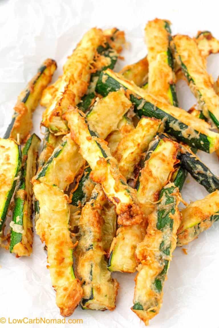 Crispy Baked Keto Zucchini Fries Recipe • Low Carb Nomad