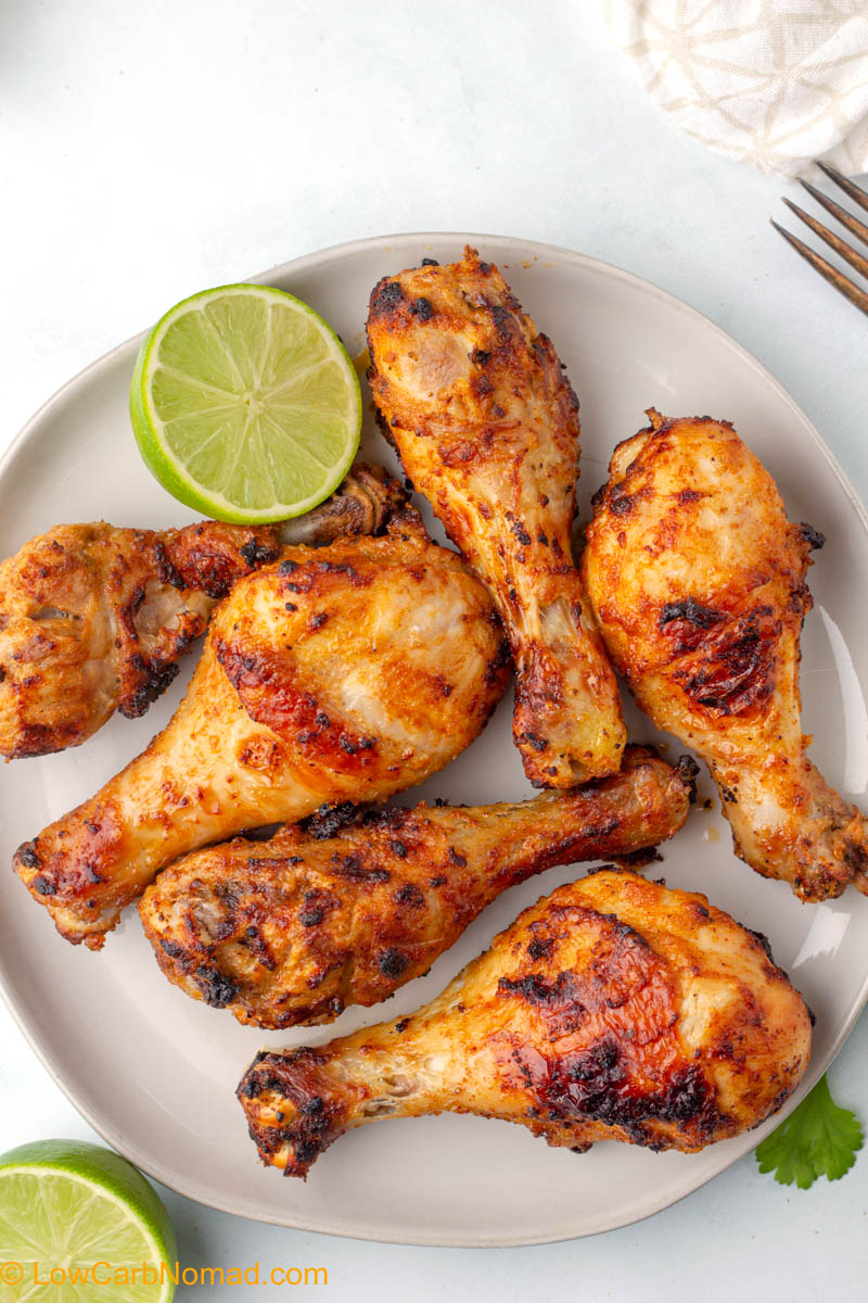 Garlic Lime Air Fryer Chicken Legs • Low Carb Nomad