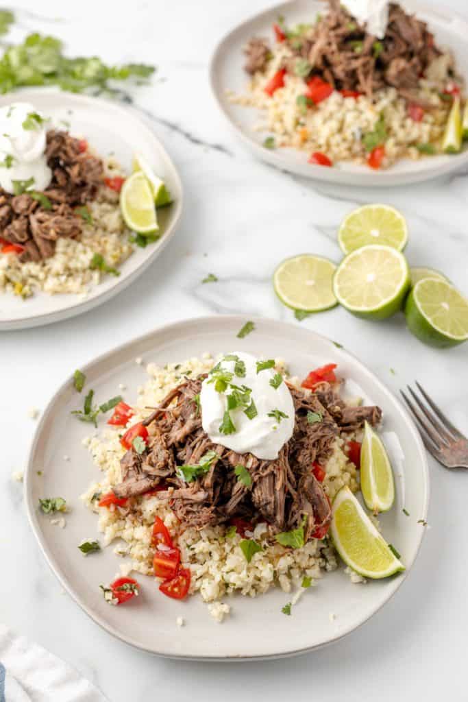 Low Carb Keto Barbacoa Burrito Bowls • Low Carb Nomad