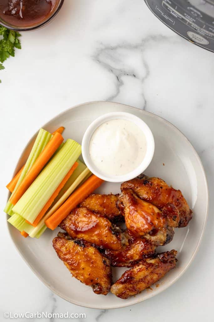 Low Carb Keto Air Fried BBQ Chicken Wings