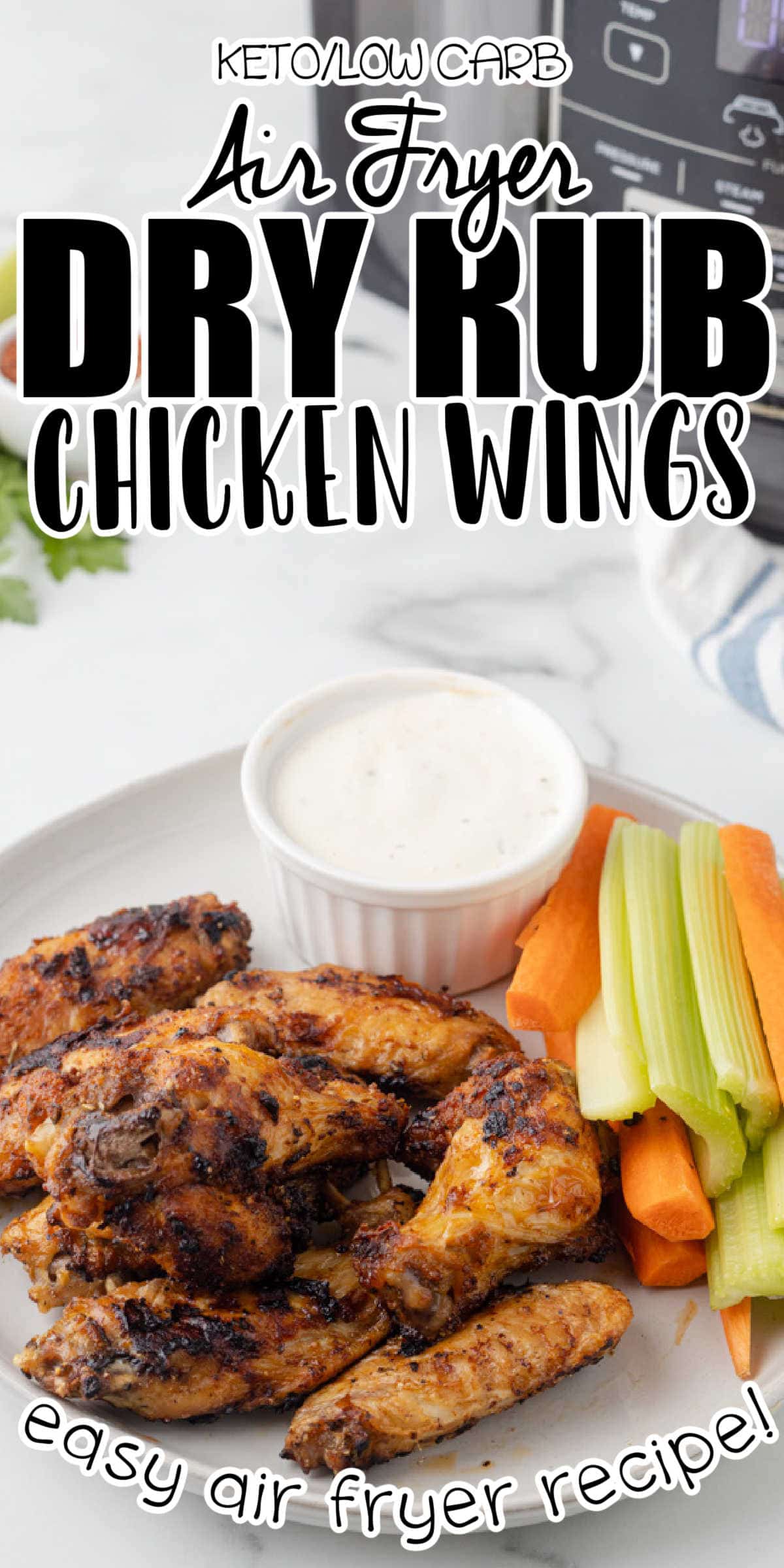 Crispy Dry Rub Air Fryer Chicken Wings Recipe • Low Carb Nomad