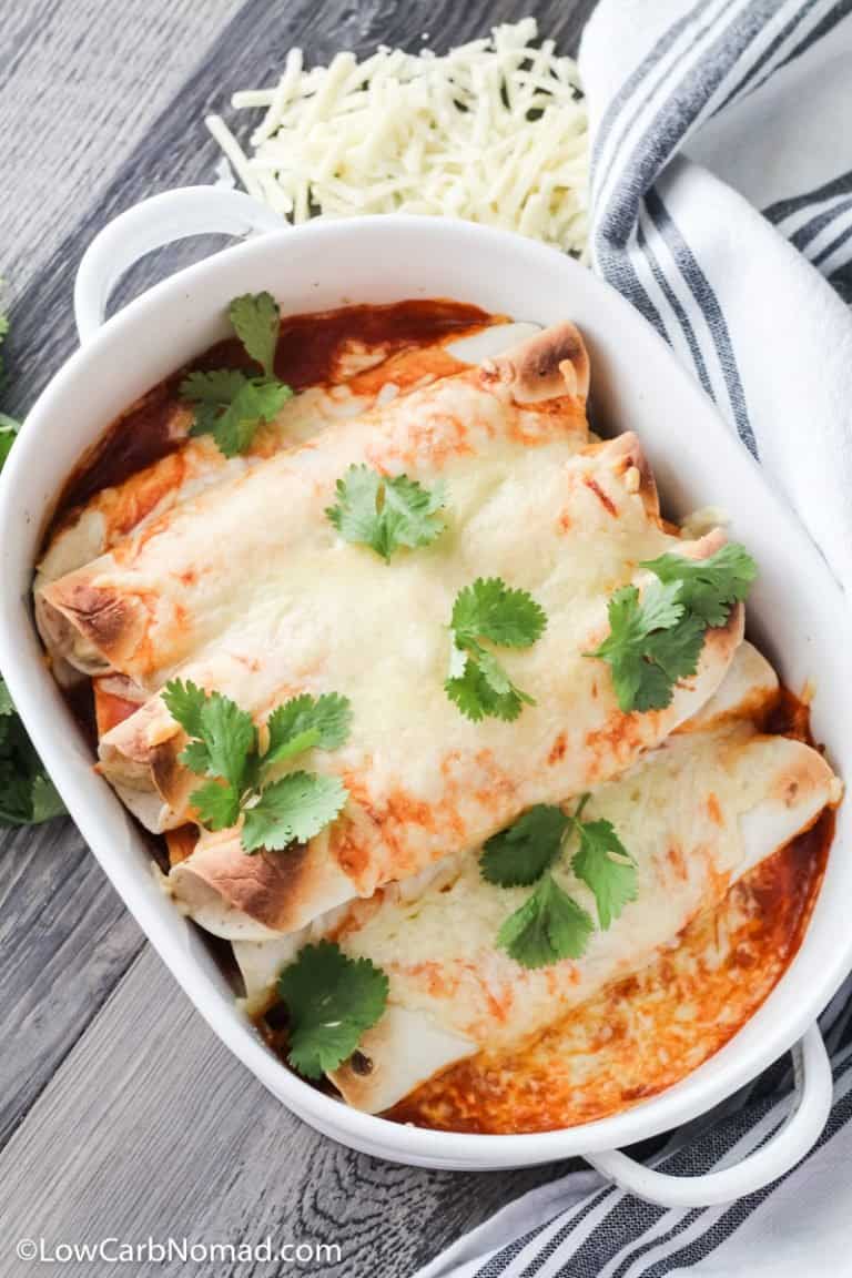 Low Carb Chicken Enchiladas Recipe • Low Carb Nomad 3724