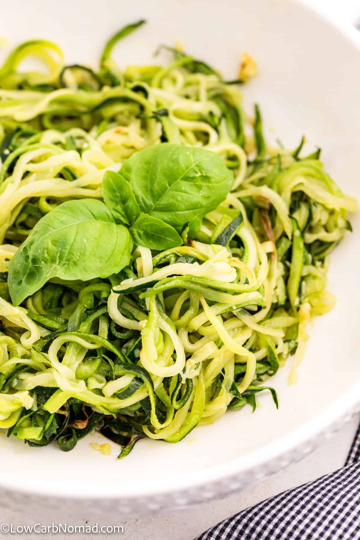Zucchini Noodle Recipe Garlic, Butter, Parmesan Cheese Low Carb Keto