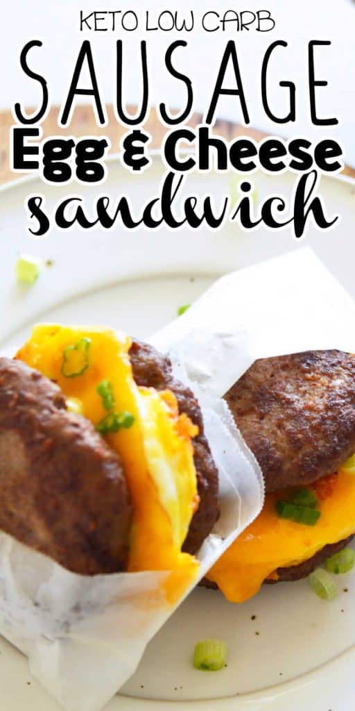 Keto Sausage Egg and Cheese Breakfast Sandwiches • Low Carb Nomad