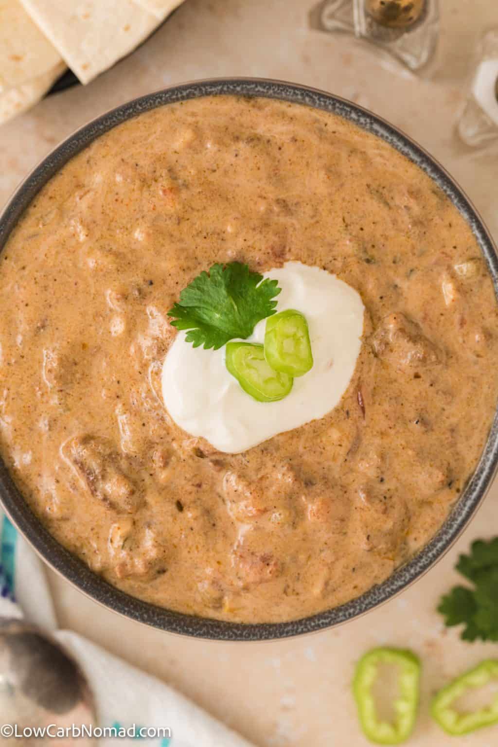 Creamy Taco Soup Recipe Keto Low Carb • Low Carb Nomad