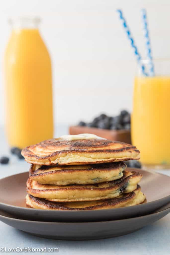 Fluffy Keto Blueberry Pancakes Recipe • Low Carb Nomad